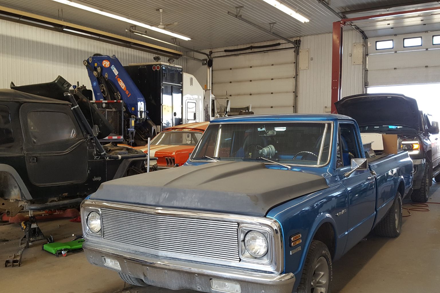 Classic Truck Being Worked On